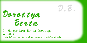 dorottya berta business card